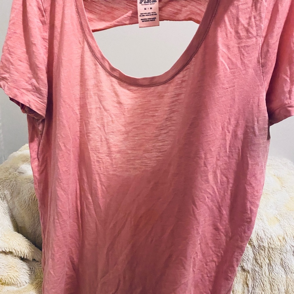 PINK open back tee